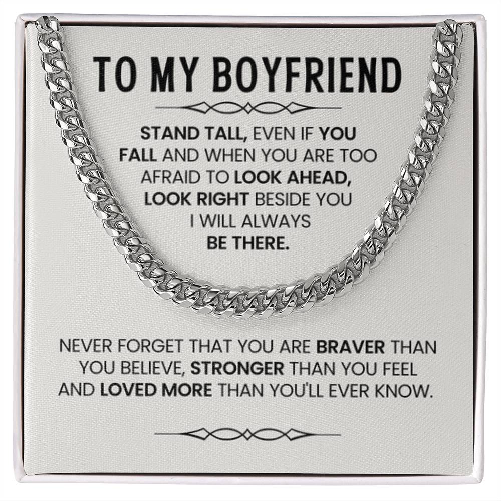 Romantic Boyfriend Gift from Girlfriend - Cuban Link Chain - Personalize Memories