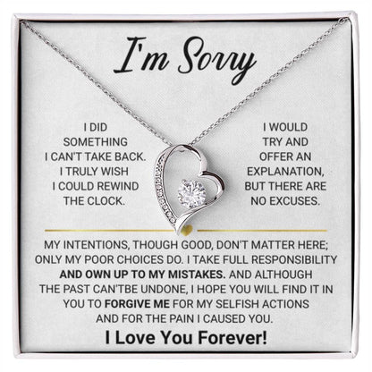 I Am Sorry Gift for Her - Forever Love Necklace - Personalize Memories