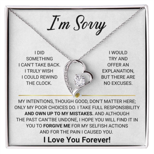 I Am Sorry Gift for Her - Forever Love Necklace - Personalize Memories