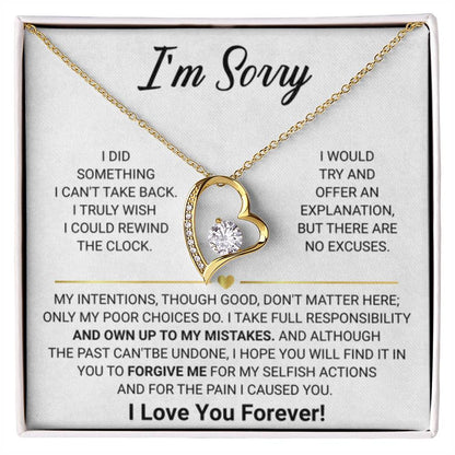I Am Sorry Gift for Her - Forever Love Necklace - Personalize Memories