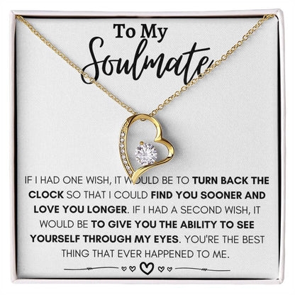 To My Soulmate - I Could Find You Sooner and Love You Longer - Forever Love Necklace Gift for Her - Personalize Memories