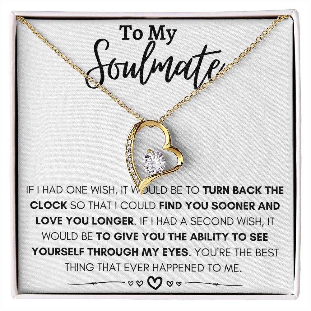 To My Soulmate - I Could Find You Sooner and Love You Longer - Forever Love Necklace Gift for Her - Personalize Memories
