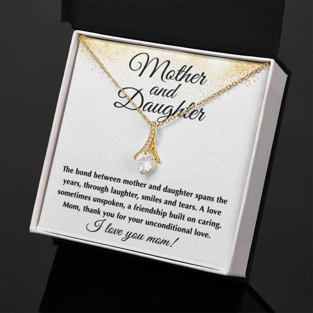 Mother and Daughter Gift - I Love You Mom - Alluring Beauty Necklace - Personalize Memories