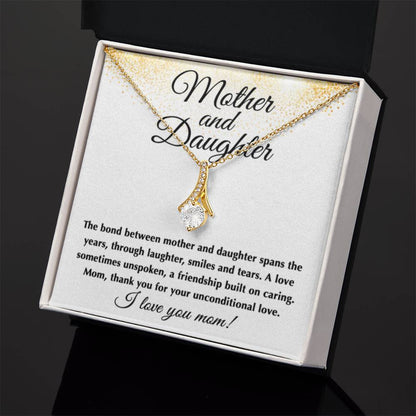 Mother and Daughter Gift - I Love You Mom - Alluring Beauty Necklace - Personalize Memories