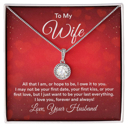 To My Beautiful Wife - Meaningful Jewelry Gift from Husband for Birthday, Valentine’s Day & Anniversary - Eternal Hope Necklace - Personalize Memories