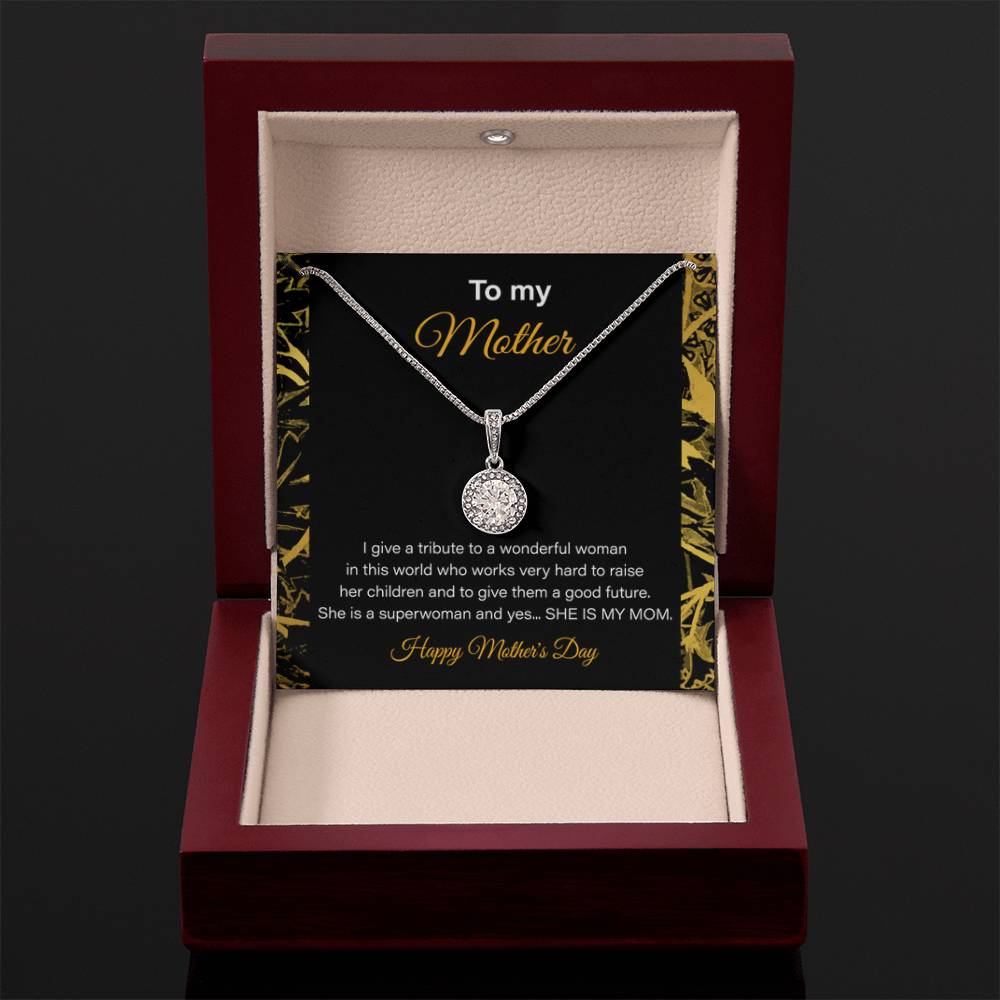 To My Mom - You're a Superwoman - Eternal Hope Necklace - Gifts For Mom From Daughter/Son - Personalize Memories