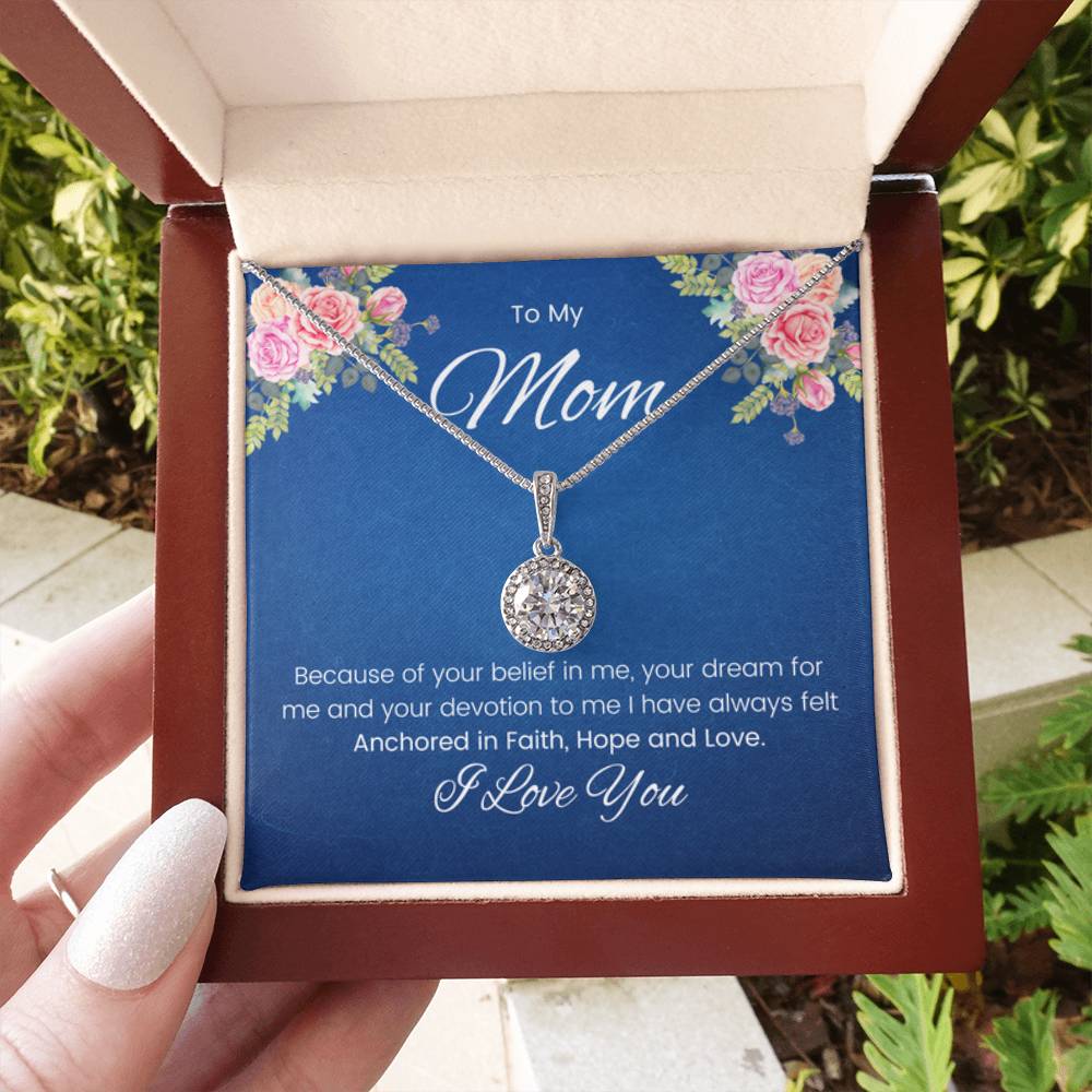 To My Mom - Eternal Hope Necklace - Mom Gift from Son/Daughter - Personalize Memories