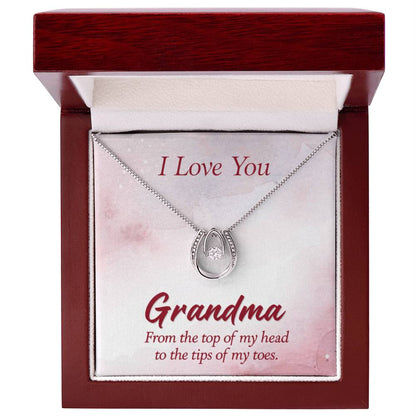 I Love You Grandma Gift from Grandkids Grandma - Lucky In Love PARTNER - Personalize Memories