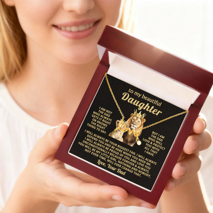 To My Beautiful Daughter Necklace - I will always be your biggest fan - Gift for Daughter from Dad - Scripted Love Necklace - Personalize Memories