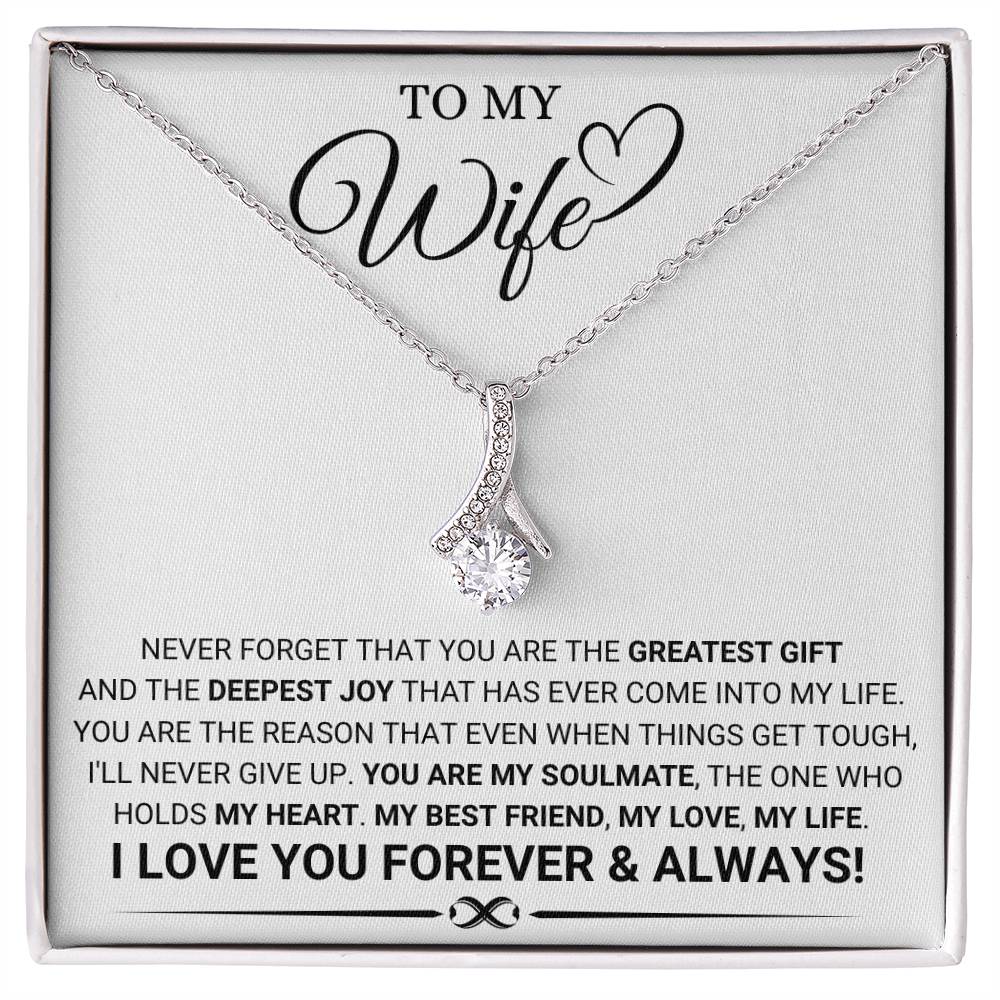 Gift for Wife from Husband - You're The Greatest Gift - Alluring Beauty Necklace - Personalize Memories