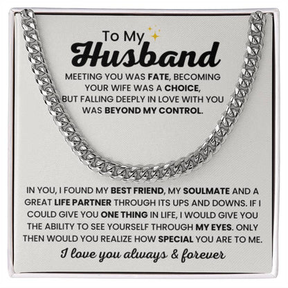 Cuban Link Chain for Husband – Birthday, Anniversary Gift from Wife - Personalize Memories