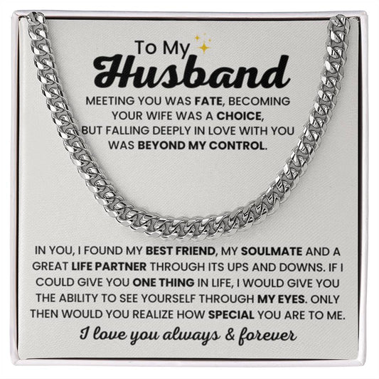 Cuban Link Chain for Husband – Birthday, Anniversary Gift from Wife