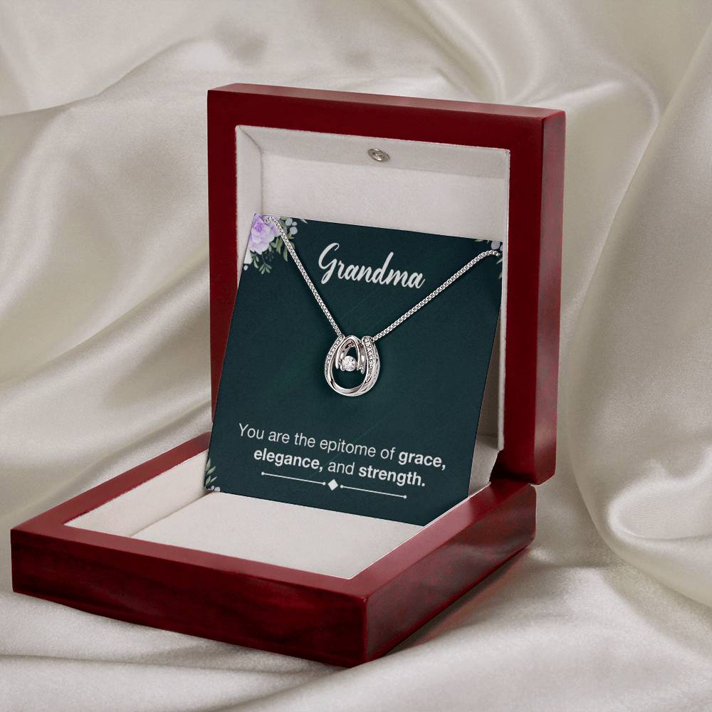 Grandma Necklace from Grandkids Grandma - Lucky In Love PARTNER - Personalize Memories