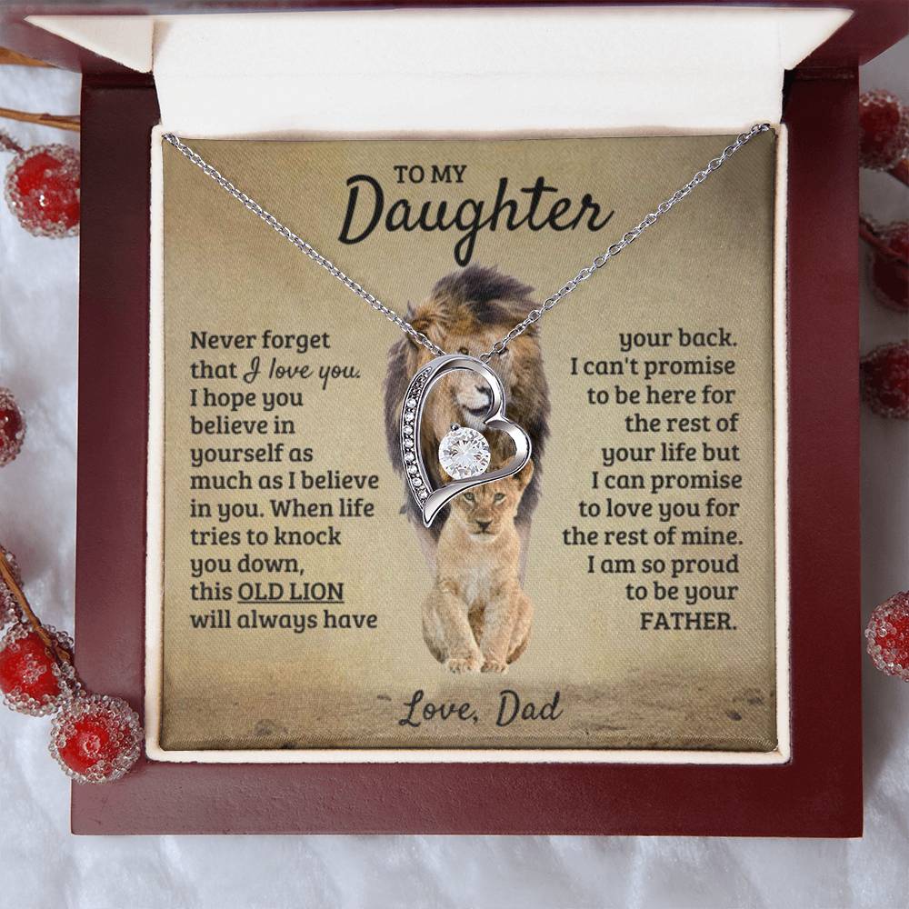 To My Daughter Necklace - I am so proud to be your father - Forever Love Necklace From Dad - Personalize Memories