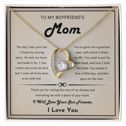 To My Boyfriend's Mom - The day I met your son I found my missing piece - Forever Love Necklace - Best Gift for Bf Mom - Personalize Memories