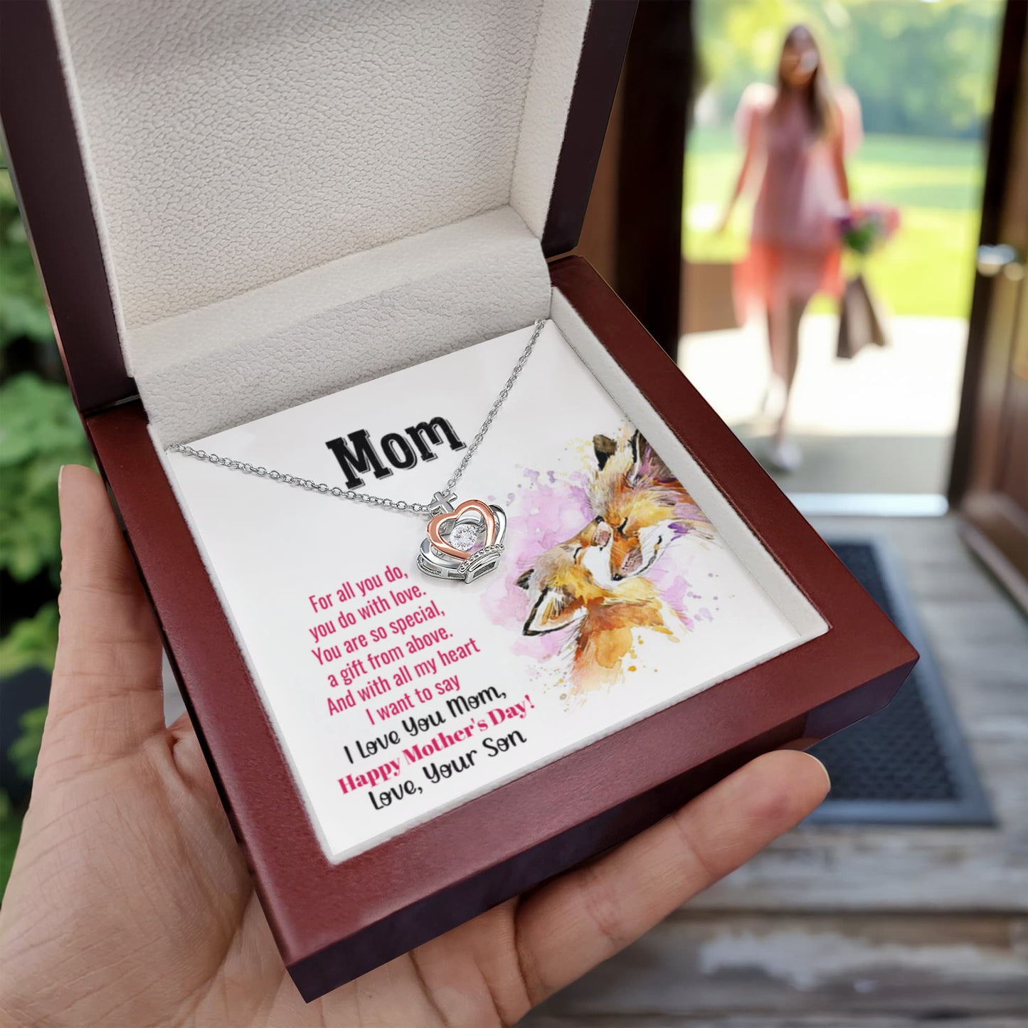 Mother's Day Gift from Son - Mom you are so special - Crown Pendant Necklace - Personalize Memories