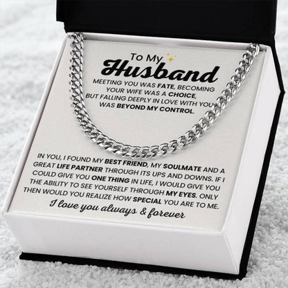Cuban Link Chain for Husband – Birthday, Anniversary Gift from Wife - Personalize Memories
