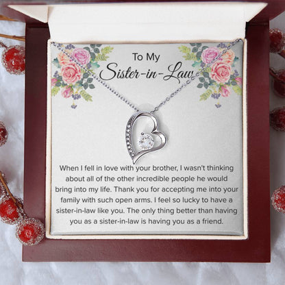 To My Sister In Law Necklace - Gift for Bonus Sister - Forever Love Necklace - Personalize Memories