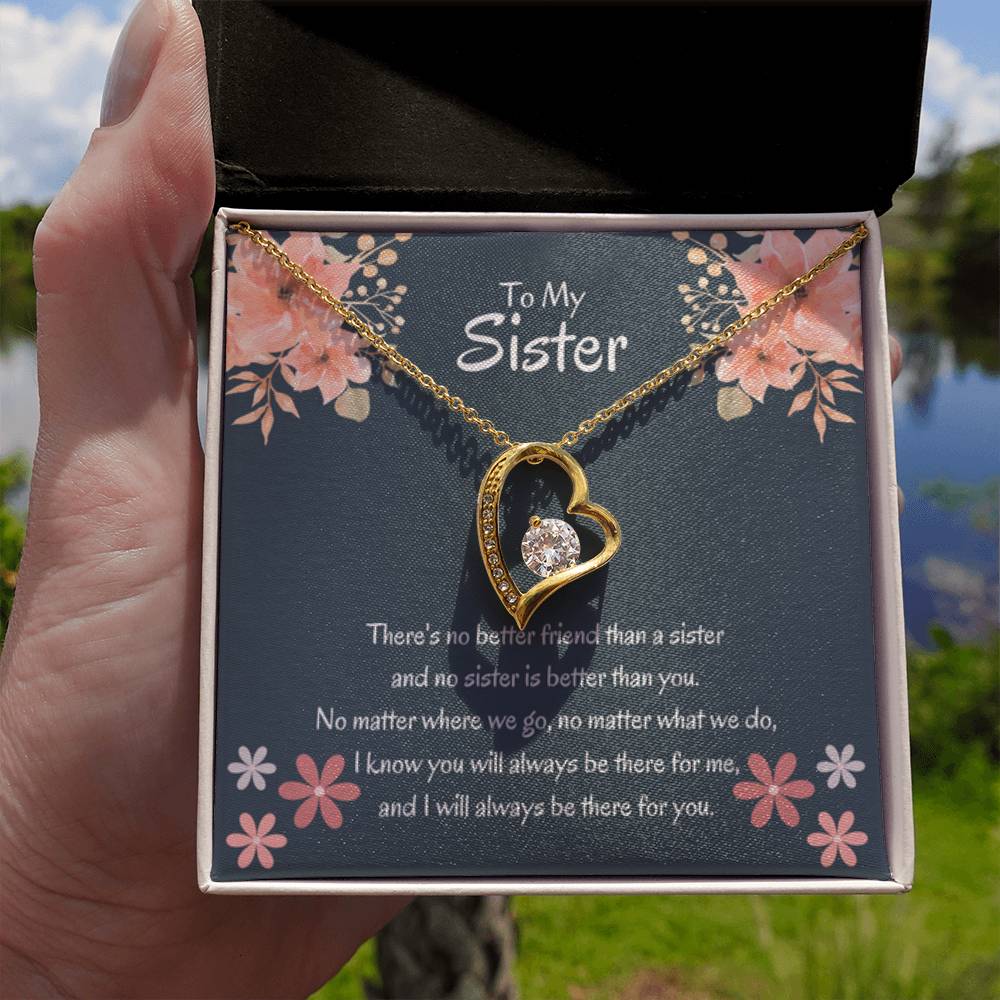 To My Sister - There's no better friend than a sister - Gift for Sister - Forever Love Necklace - Personalize Memories