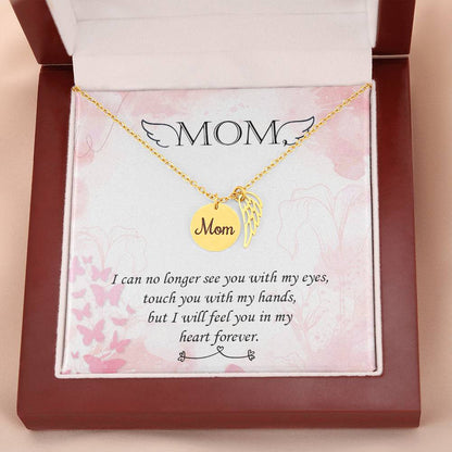 Personalized Memorial Necklace - Remembrance Necklace for Mom - In Loving Memory Gift