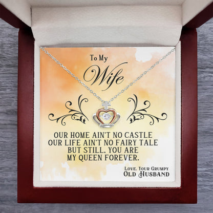 Best Romantic Gift for Wife - Jewelry from Husband - Crown Pendant Necklace - Personalize Memories