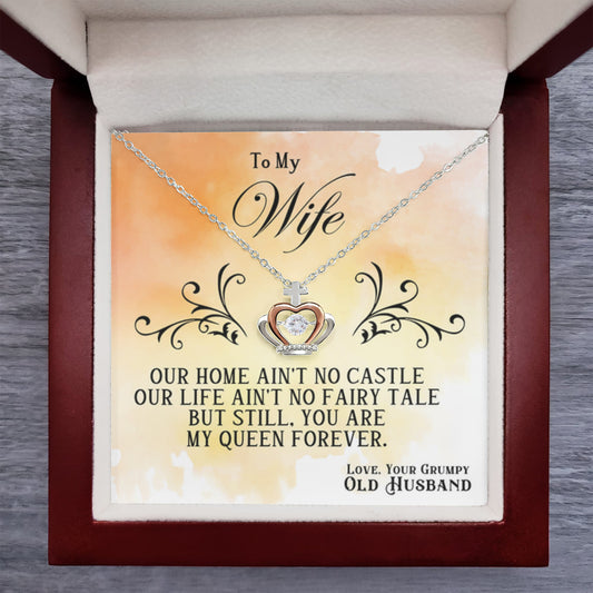 Best Romantic Gift for Wife - Jewelry from Husband - Crown Pendant Necklace - Personalize Memories