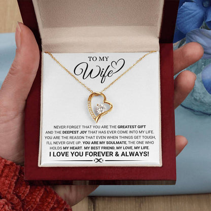 Gift for Wife from Husband - You're The Greatest Gift - Forever Love Necklace - Personalize Memories