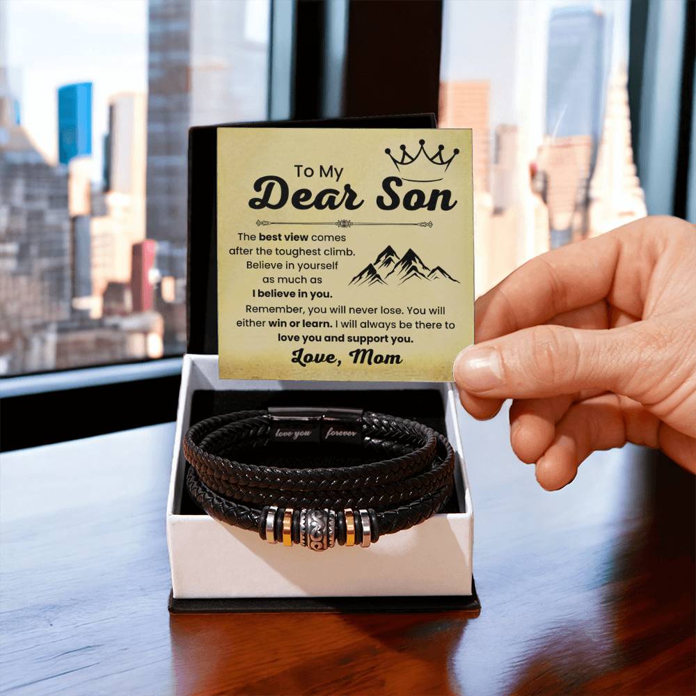 Gift for Son – Mom Edition – Birthday, Graduation – Love You Forever Bracelet - Personalize Memories