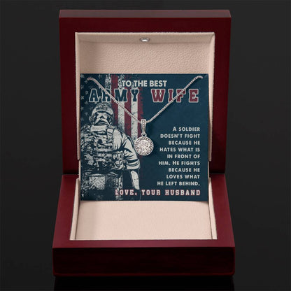 To The Best Army Wife - Eternal Hope Necklace - Gift for Wife from Husband - Personalize Memories