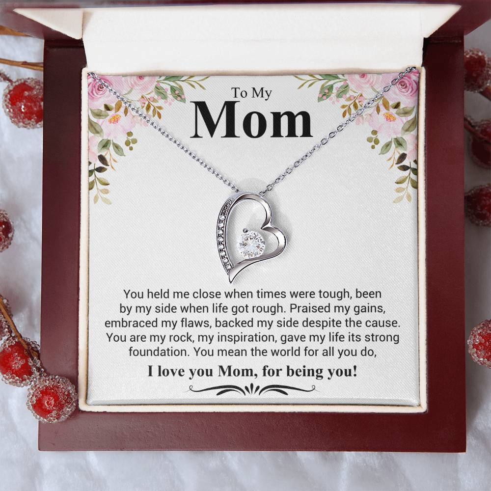 Gift for Mom - I Love You Mom - Forever Love Necklace - Personalize Memories
