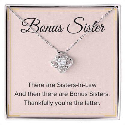 Bonus Sister Necklace Gift - Love Knot Necklace - Personalize Memories
