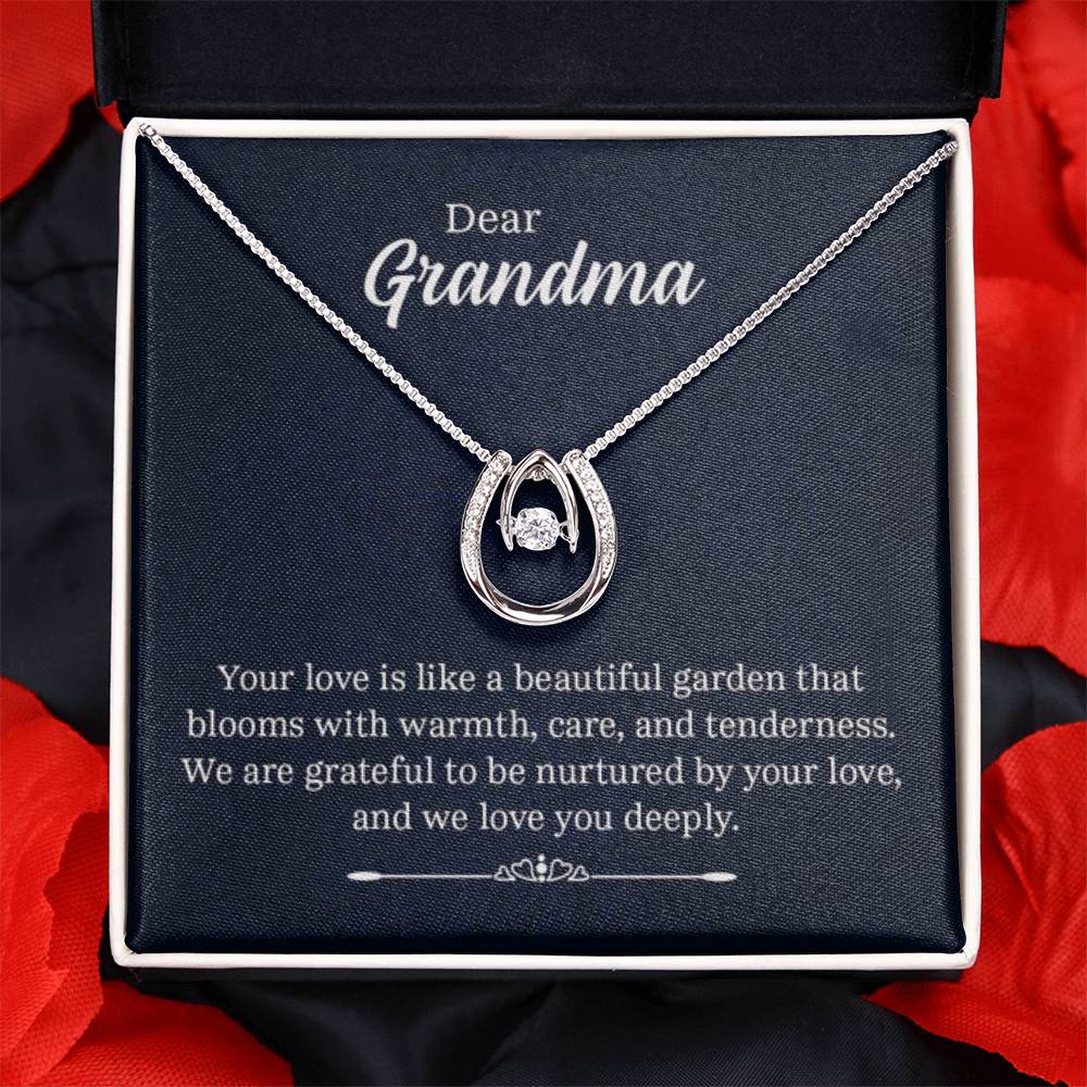 Dear Grandma - Your love is like a beautiful garden - Grandma Gift Grandma - Lucky In Love PARTNER - Personalize Memories