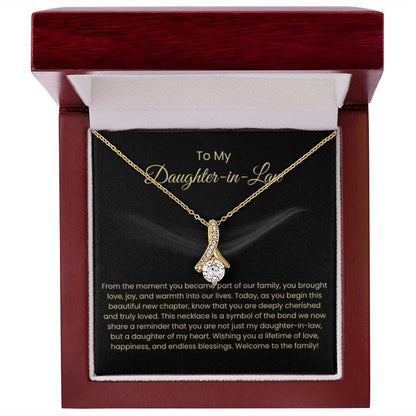To My Daughter In Law - Alluring Beauty Necklace - Gift for Daughter in Law - Personalize Memories