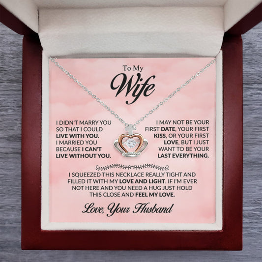 Perfect Gift for Wife - Meaningful Jewelry from Husband for Any Occasion Including Valentine’s Day - Crown Pendant Necklace - Personalize Memories
