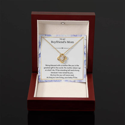 To My Boyfriend's Mom - You've Given A Gracious Man - Love Knot Necklace - Best Gift for Boyfriend's Mom - Personalize Memories