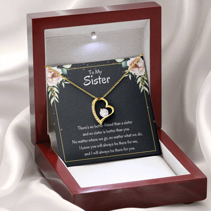 Present for Sister - There's no better friend than a sister - Forever Love Necklace - Personalize Memories