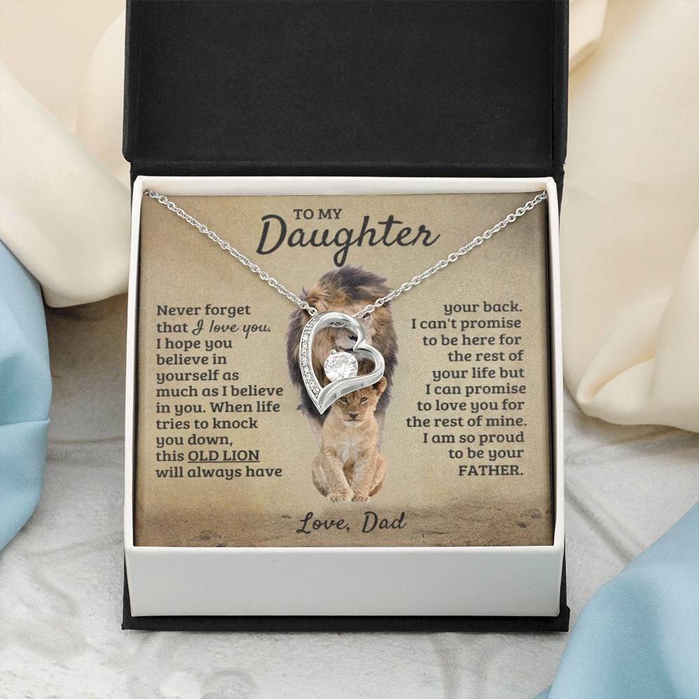 To My Daughter Necklace - I am so proud to be your father - Forever Love Necklace From Dad - Personalize Memories
