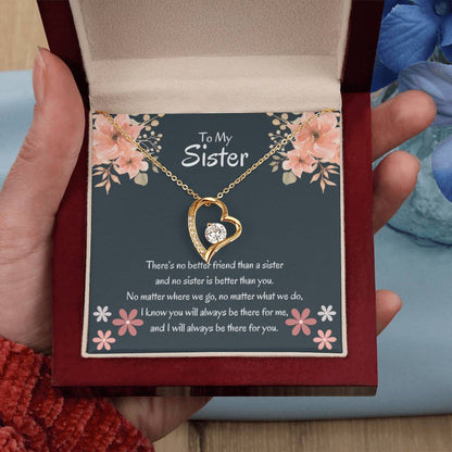 To My Sister - There's no better friend than a sister - Gift for Sister - Forever Love Necklace - Personalize Memories