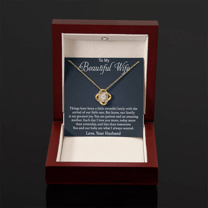 Wife Gift from Husband - Meaningful Jewelry for Valentine’s Day & Special Occasions - Love Knot Necklace - Personalize Memories