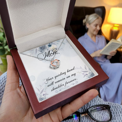 Best Gift for Mom - Your guiding hand - Crown Pendant Necklace - Personalize Memories