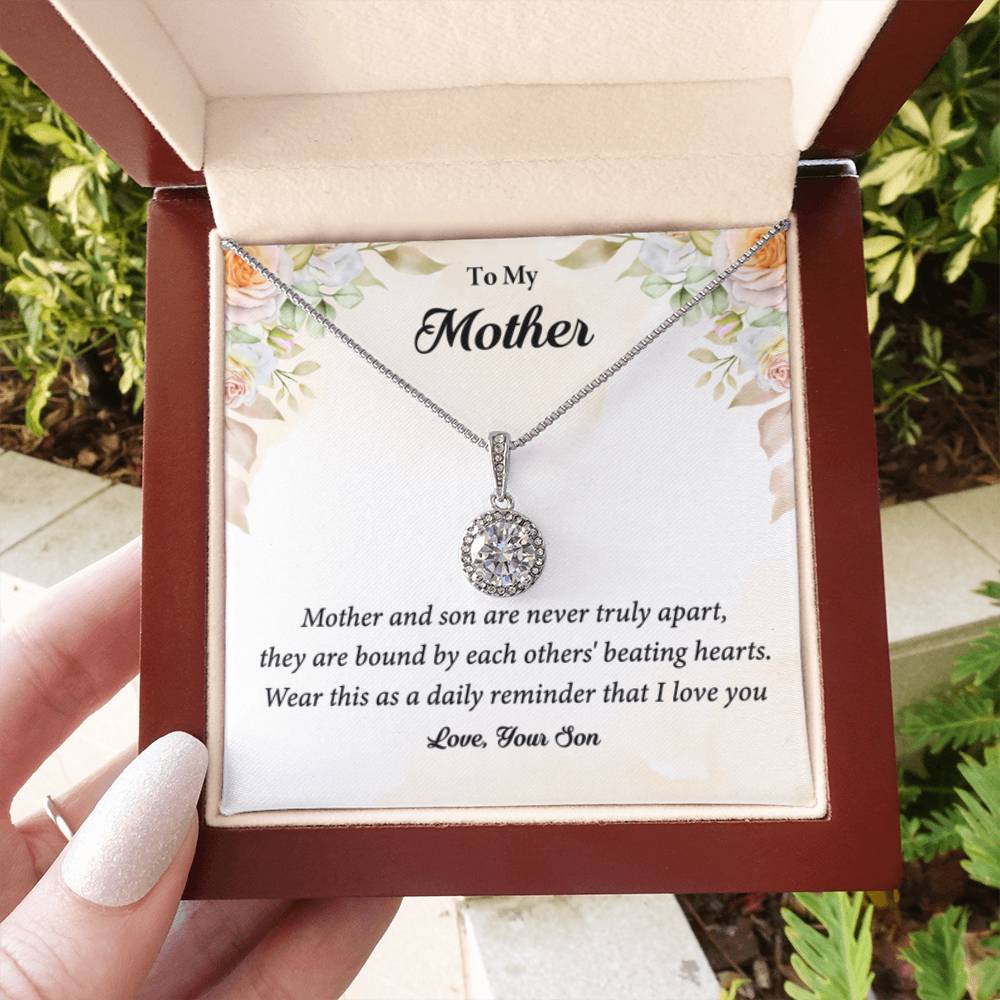 Mother and Son are Never Truly Apart- Eternal Hope Necklace - Sentimental Gift for Mom from Son
