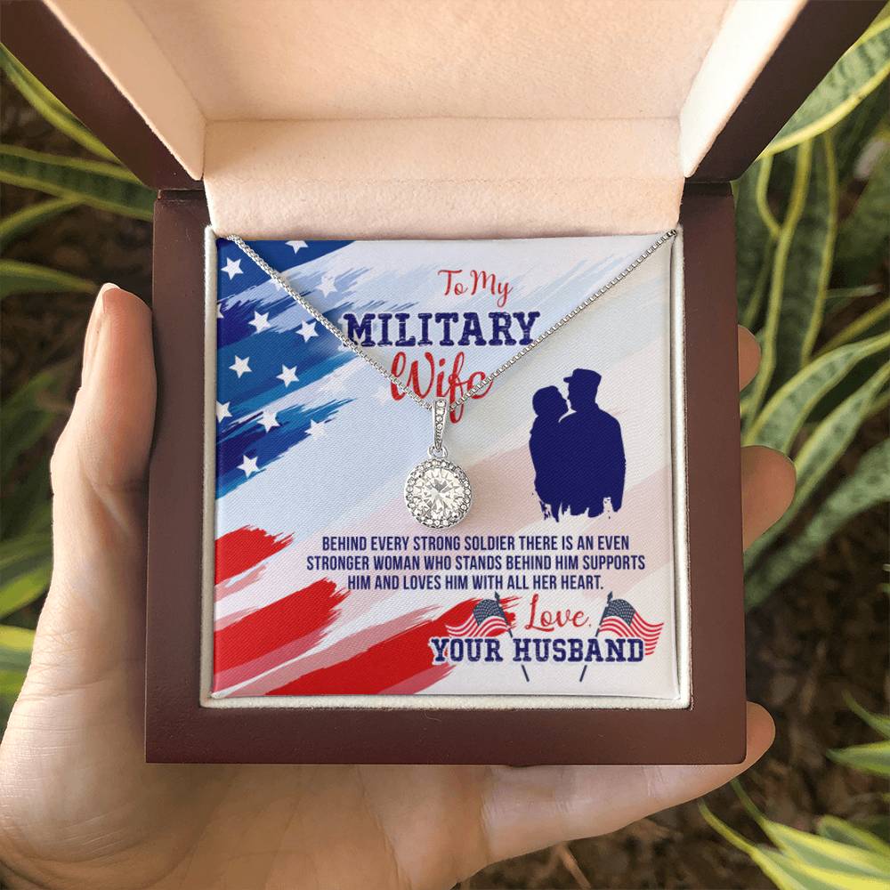 To My Military Wife from Husband - Eternal Hope Necklace - Personalize Memories