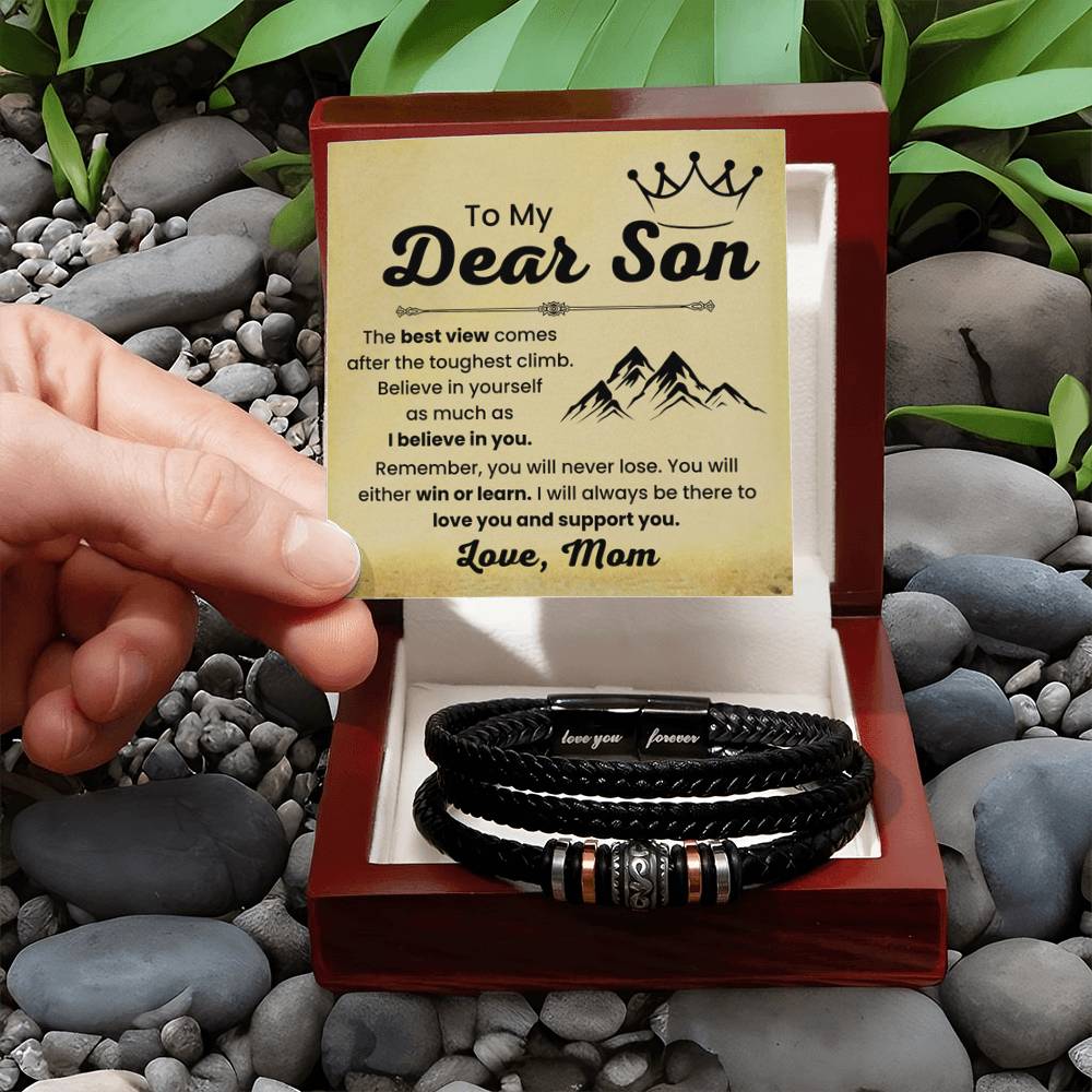 Gift for Son – Mom Edition – Birthday, Graduation – Love You Forever Bracelet - Personalize Memories