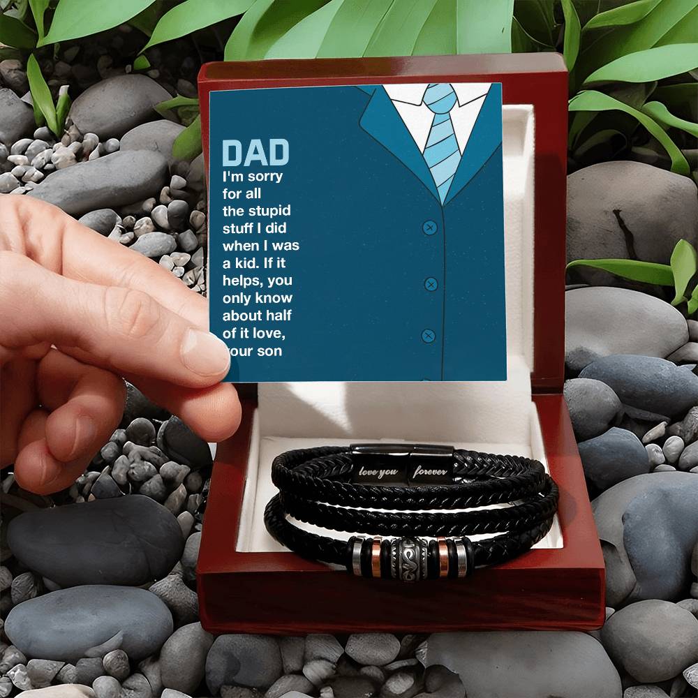 Dad You only know about half of it love - Gift from Son to Dad - Love You Forever Bracelet - Personalize Memories