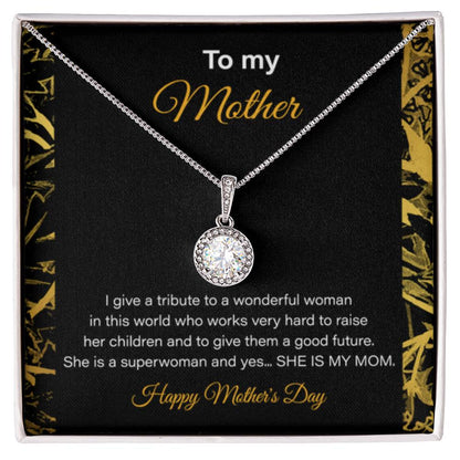 To My Mom - You're a Superwoman - Eternal Hope Necklace - Gifts For Mom From Daughter/Son - Personalize Memories