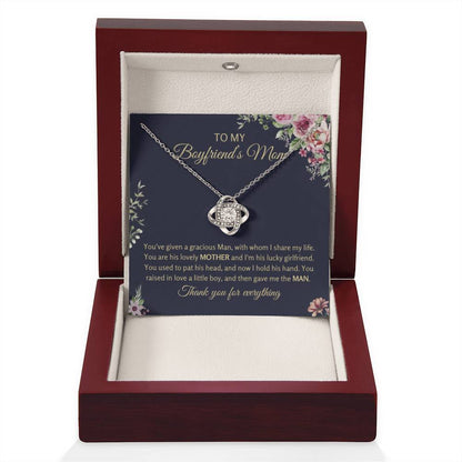 To My Boyfriend's Mom - Thank you for everything - Love Knot Necklace - Present for BF Mom - Personalize Memories