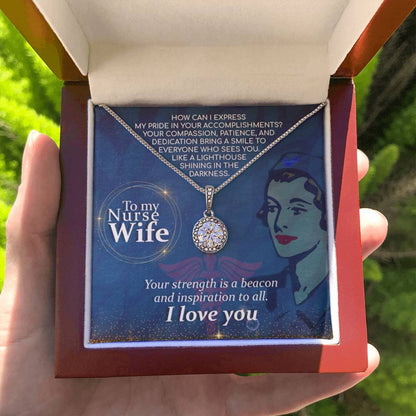 To My Nurse Wife Necklace - Eternal Hope Necklace - Gift for Wife from Husband - Personalize Memories