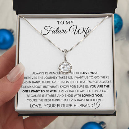 To My Future Wife Necklace - Best Romantic Jewelry Gift for Special Occasions & Love Appreciation - Eternal Hope Necklace - Personalize Memories
