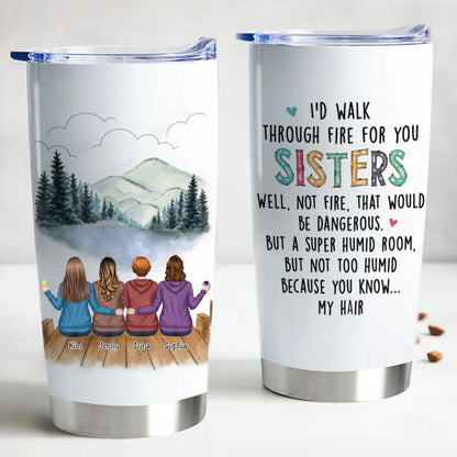 Sisters Forever - Personalized 20oz Insulated Tumbler | Gift for Sisters - Personalize Memories