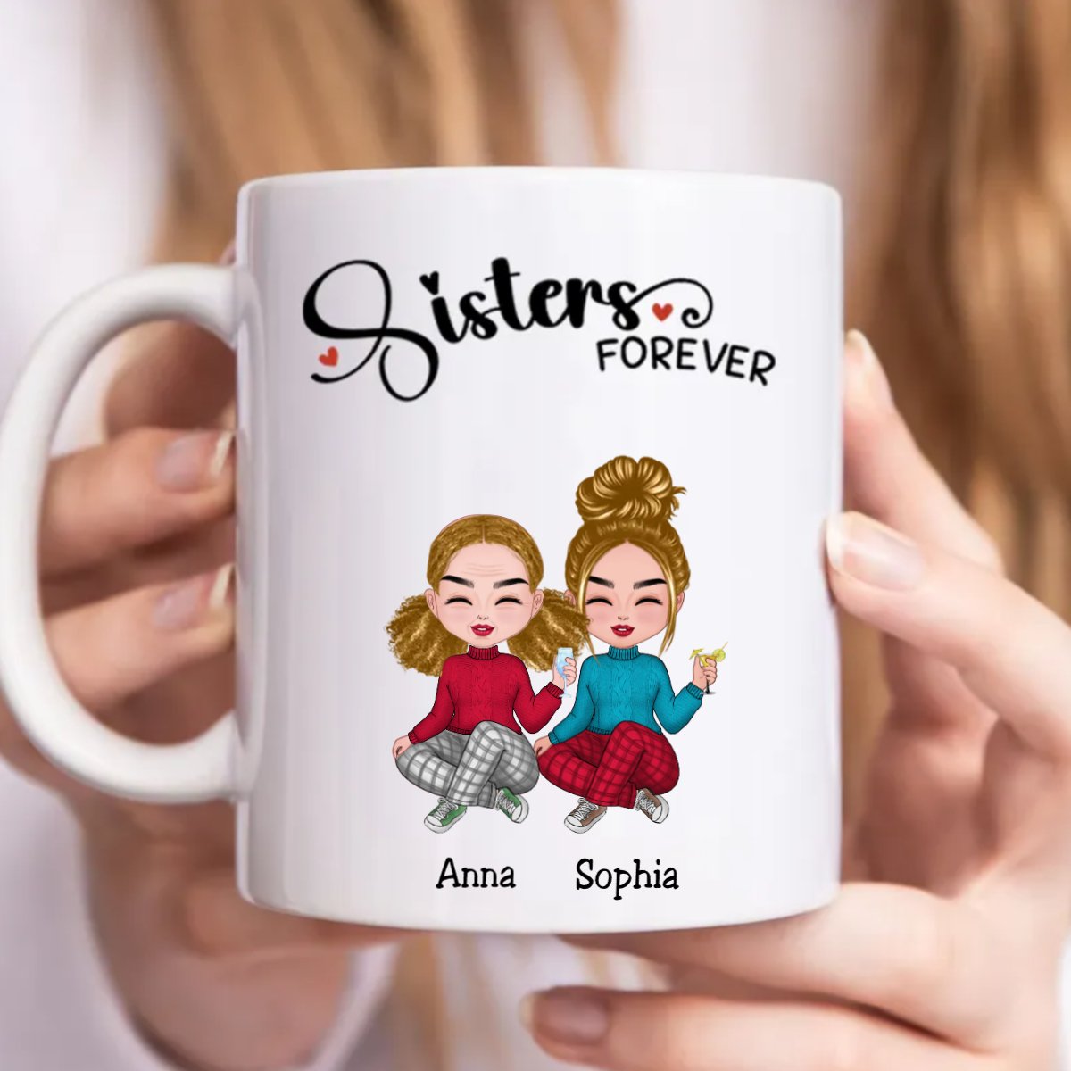 Sisters Forever - Personalized Mug | Gift for Sister - Personalize Memories